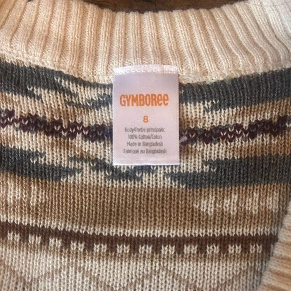 Gymboree Beige and Navy Aztec Cardigan